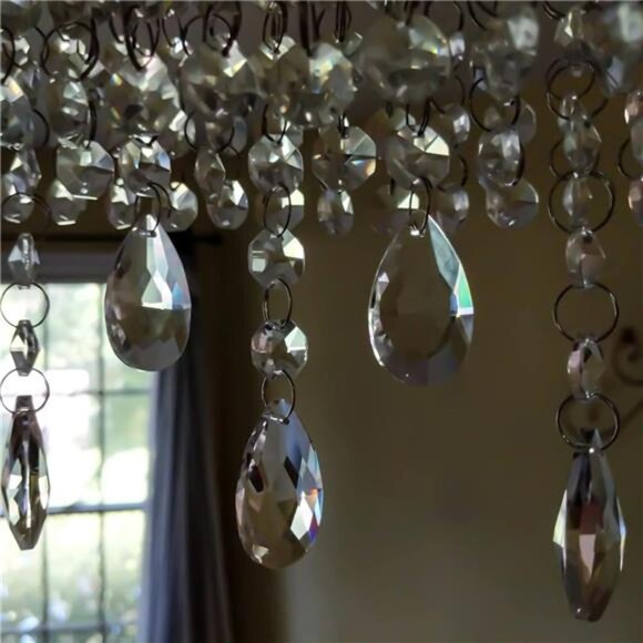 24 Pcs Teardrop Chandelier Prisms Candle Chandelier Crystal Pendants - Picture 7 of 8